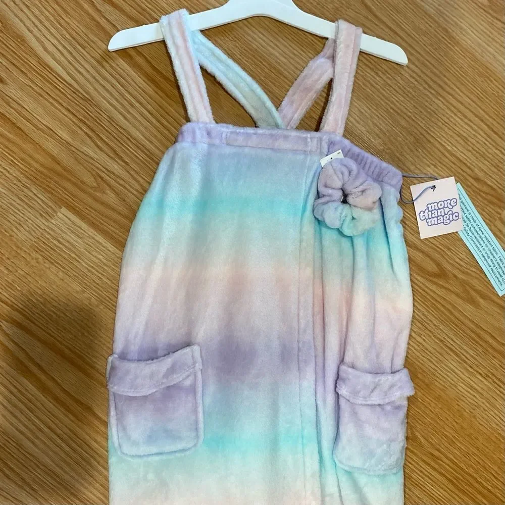 More Than Magic Rainbow Spa Bath Robe with Hair Tie